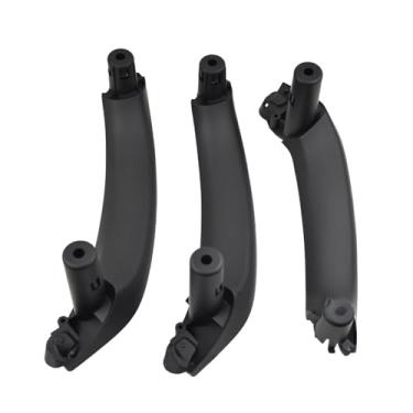 Imagem de Compatível Com BMW X3 X4 F25 F26 2010-2017 Auto Esquerda Direita Maçaneta Da Porta Interna Maçaneta Do Painel Da Porta Interna Puxar Guarnição Da Tampa 51419209213 51419209214(LHD Black 3pcs)