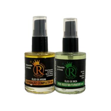 Imagem de Kit 2un Óleo Reparador De Pontas Rei Do Reparador - 30ml (Argan + Inca)