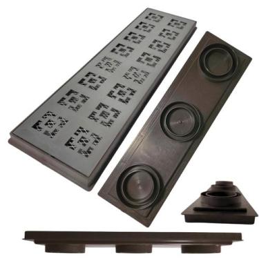 Imagem de Ralo Apartamento Sacada Laje 15x50 Inox Dubai Coletor Raso 3cm Profund