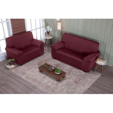 Imagem de Kit Capa De Sofá Coladinha 2 E 3 Lugares Fixador - Angélica Enxovais, 