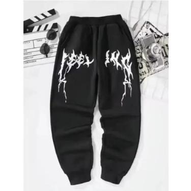 Imagem de Calças Esportivas Masculinas Casuais De Malha Lisa Com Cordão Ajustáve