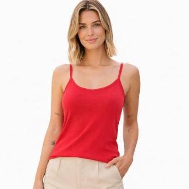 Imagem de Regata Feminina Básica de Algodão com Alças Finas Malwee-Feminino