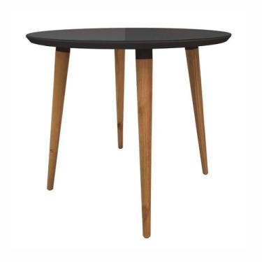 Imagem de Mesa Sala de Jantar Veneza Redonda Tampo com Vidro 90x90cm - Casa D, P
