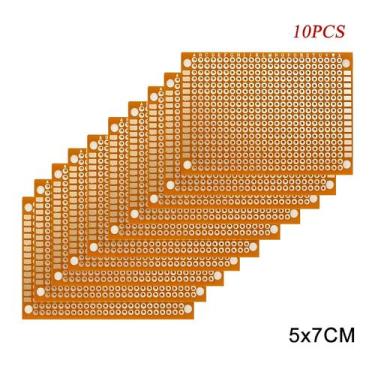 Imagem de Placa De Circuito Universal Amarela PCB Protoboard 10PCS 5x7CM 1.2MM D