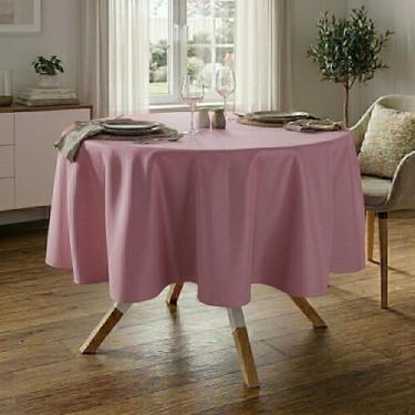 Imagem de Toalha de Mesa Redonda para Buffet em Oxford Rosa Envelhecido Rosé, 3,