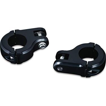Imagem de Kuryakyn Componente de controle de pé de motocicleta 7616: Suportes de pino Brute para estrada, ajuste universal para proteças/tubos de motor de 3,17 cm, preto brilhante, 1 par