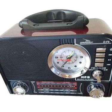Imagem de Rádio Retro Bluetooth Fm Am Mp3 Sd Card Usb Relógio