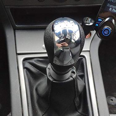 Imagem de Capa de bota de polaina de alavanca de câmbio cromada de 6 velocidades para Opel Vauxhall Vectra C Vectra B Corsa Astra 2002-2005a C Vectra B Corsa Astra 2002 2003 2004 2005 (conjunto de 6 velocidades)