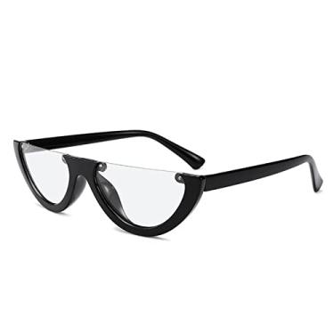 Imagem de Óculos de sol retrô de meia aro femininos Óculos de sol masculinos de meia aro retrô com estampa de leopardo Óculos masculinos de moda feminina, 2, tamanho único