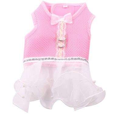 Imagem de 1pcs Vestido De Malha Para Animais De Estimação Camisa Princesa Cachorro Vestido De Festa Cachorro Colete De Arnês De Cachorro Fêmea Vestido Formal Bicho De Estimação Saia