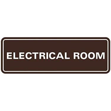 Imagem de Placa para porta de sala elétrica/parede – Plástico gravado a laser – Placa perfeita para casa, negócios ou escola