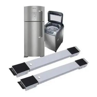 Imagem de Base Com Rodinha, Ajustáveis, Suporte Para Geladeira, Móveis, Maquina De Lavar, Fogão, Até 250kg, Metal,