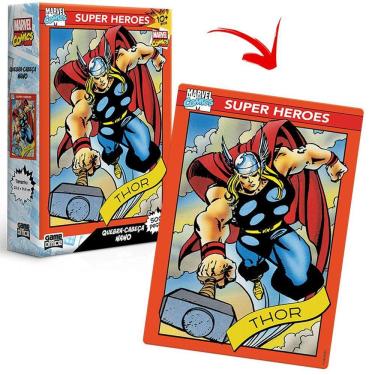 Imagem de Quebra Cabeça com Nano Peças Marvel Comics Thor 500 Peças