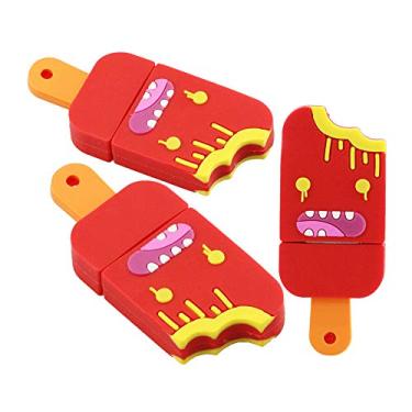 Imagem de 32GB Modelo de Sorvete USB Flash Drive 64GB 32GB 16GB 8GB PenDrive Memory Flash Card Stick USB 3.0 Flash Disk Drive USB Stick USB (Vermelho)