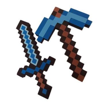 Espada diamante Minecraft brinquedo mdf resistente 30cm - Espada