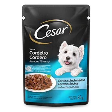 Imagem de Ração Úmida Para Cachorros Cesar Sachê Cortes Selecionados Cordeiro Assado ao Molho Adultos 85g