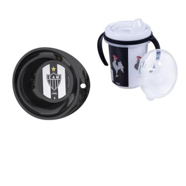 Imagem de Caneca E Tigela Times De Futebol Bebês Kit Refeição Plasútil Escolha o Time (Atlético Mineiro)
