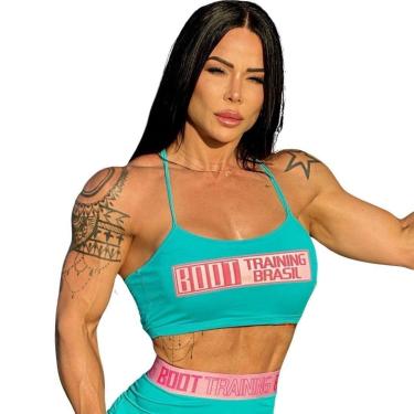 Imagem de Top Treino Boot Training Brasil Academia Fitness Aeróbico Feminino-Feminino