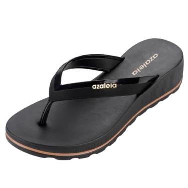 Imagem de Tamanco Azaleia Plataforma Tratorado Fabi Light Conforto Cor:Preto;Tamanho:33/34