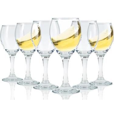 Imagem de Taças de vinho pequenas com haste | Conjunto de 6 copos de Limoncello | Copos de vinho do Porto 127.6 g | 150 ml