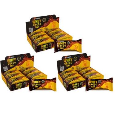 Imagem de Kit 3 Whey Grego Bar - Doce de Leite Havanna - Display com 12 barras d