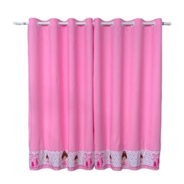 Imagem de Cortina Bailarina Quarto De Menina Rosa Princesa 2,60X1,70M - Pilli En
