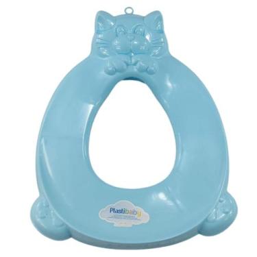 Imagem de Assento Redutor Higiênico De Vaso Infantil Plastibaby - Azul e Rosa - 
