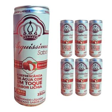 Imagem de Kit 6 Águas Saborizadas Acquissima 350 ml Lichia Pack Fardo Tônica