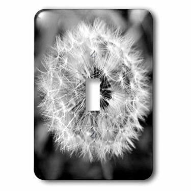 Imagem de 3dRose lsp_51762_1 Interruptor soprador de dente-de-leão preto e branco