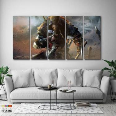 Imagem de Quadro Decorativo 5 peças Assassin's Creed  140x65 - Wall Frame