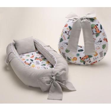 Imagem de Almofada Amamentação + Ninho Redutor Safari+ Redutor Bebê Conforto Pre