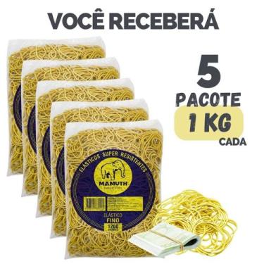 Imagem de Kit Elástico Ou Borrachinha Para Dinheiro Escritório Embalagem - Escol