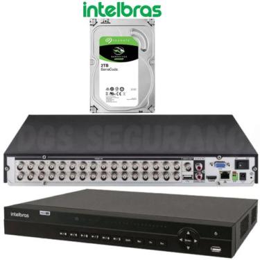 Imagem de Dvr Gravador de vídeo 32 canais Intelbras MHDX 1232 + HD 2TB
