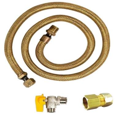 Imagem de Kit Instalaçao Gás Encanado Mang 2,50mt+registro+adaptado - Contuflex