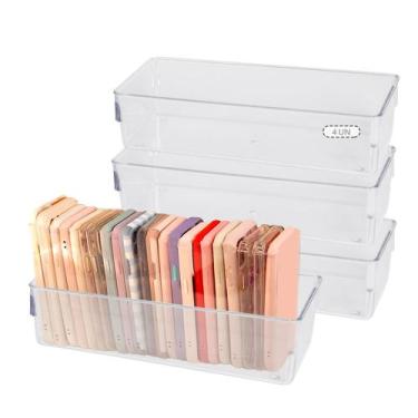 Imagem de KIt 4 Organizador Geladeira/armário/cozinha Acrílico 23x8x5 - Plastutt