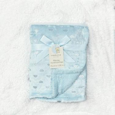Imagem de Manta Sherpa Dupla Face Nuvenzinhas Bebê Cobertor Microfibra - CAMESA,