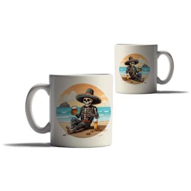 Imagem de Caneca Personalizada Presente Caveira Mexicana Praia 2 - Enjoy Shop, C