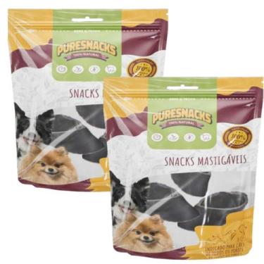 Imagem de Petisco Snack Natural Casco Bovino Puresnacks Alimento 6un