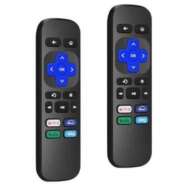 Imagem de Pacote com 2 controles remotos de substituição para Roku Box, para substituição remota Roku Express, para Roku Player Remote, para Roku Premiere, 1/2/3/4, HD, LT, XS, XD, (não para Stick/TV)