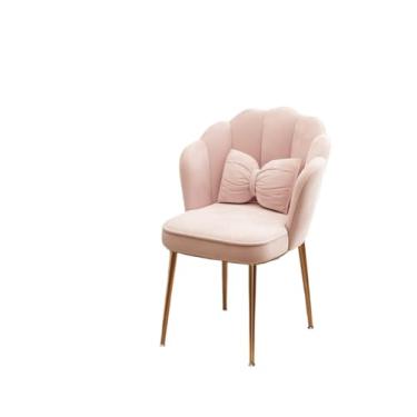 Imagem de Cadeira de escritório ergonômica Cloud Comfort - perfeita para uso doméstico e escritório (esponja confortável] pernas douradas - rosa [almofada borboleta])