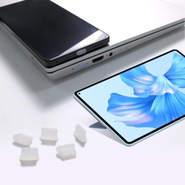 Imagem de Capa de porta tipo C, plugue antipoeira para celular, capa protetora de porta de carregamento USB C para MacBook, laptop, iPhone 16 15 Pro Max, Samsung Galaxy S24, S23, S22, S21, S20, A53, Note 20,