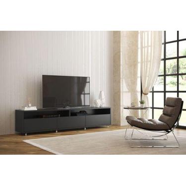 Imagem de Rack Bancada Aspen 2.2 Nichos e 3 Gavetas Preto - M&A - Móveis Aqui