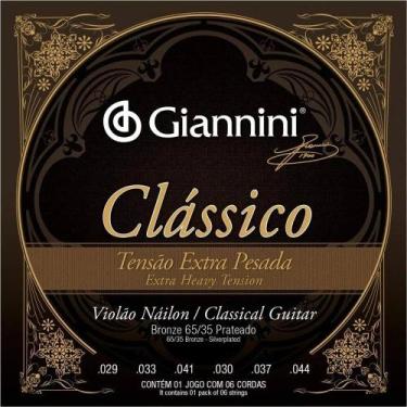 Imagem de Encordoamento Giannini p/ Violão Nailon Clássico Tensão Extra Pesada G