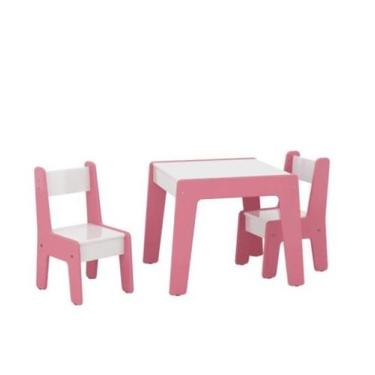 Imagem de Conj De Mesa Escrivaninha Infantil Quarto Criança Com 2 Cadeiras Color