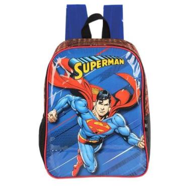 Imagem de Mochila De Costas Escolar Infantil Super Man DC Universe - Luxcel, Azu