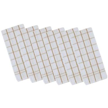 Imagem de Kit 6 panos de prato teka chef premium atoalhado 100% algodão 45 x 70c