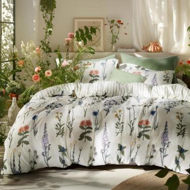 Imagem de Conjunto de Edredom Bedsure King Size - Estampa Floral