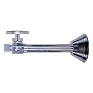 Imagem de MIDLINE VALVE Válvula de parada reta de abastecimento de água 74212QS-OM com flange e extensão de 12,7 cm; sem chumbo; para vaso sanitário, pia, máquina de lavar louça, aquecedor; SWT x 1,27 cm COMP;