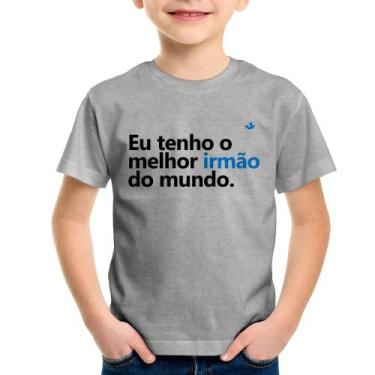 Imagem de Camiseta Infantil Eu tenho o melhor irmão do mundo - Foca na Moda, Cin