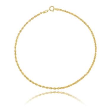 Imagem de Pulseira Corda Feminina Ouro 18k 750 - ThiLe Jóias, 19 cm